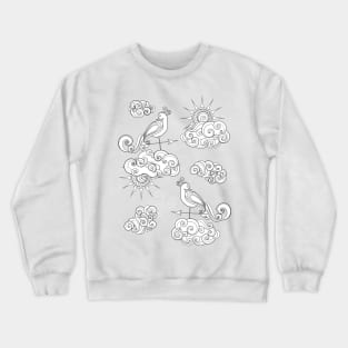 Noncolored Fairytale Weather Forecast Print Crewneck Sweatshirt